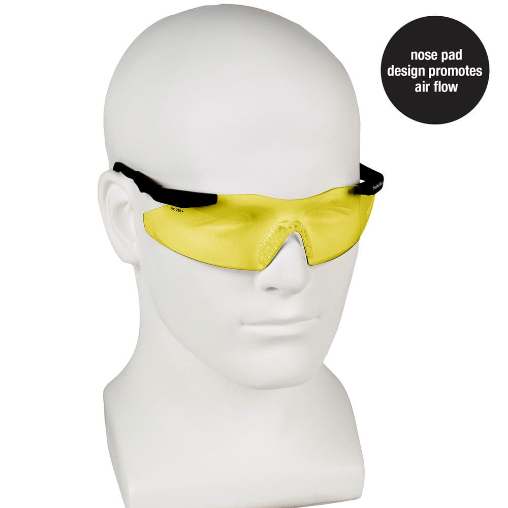 Smith & Wesson Magnum Safety Glasses with Yellow Lens 19826 worn by model 2