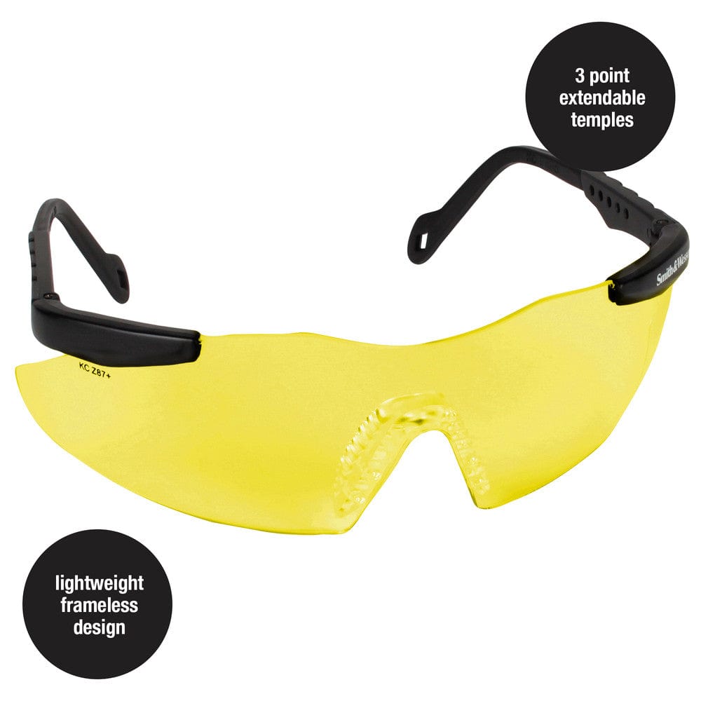 Smith & Wesson Magnum Safety Glasses with Yellow Lens 19826 front view 1