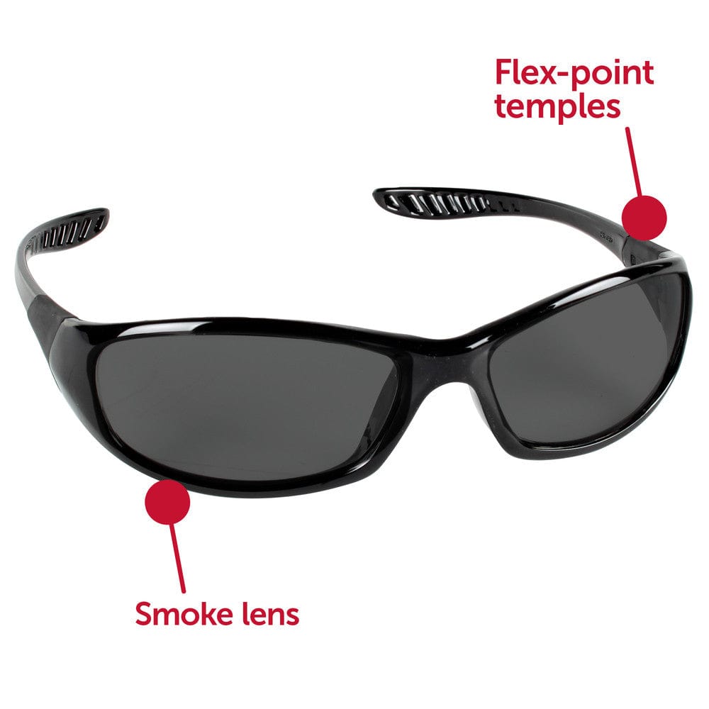 KleenGuard Hellraiser Safety Glasses with Smoke Lens 25714 Features