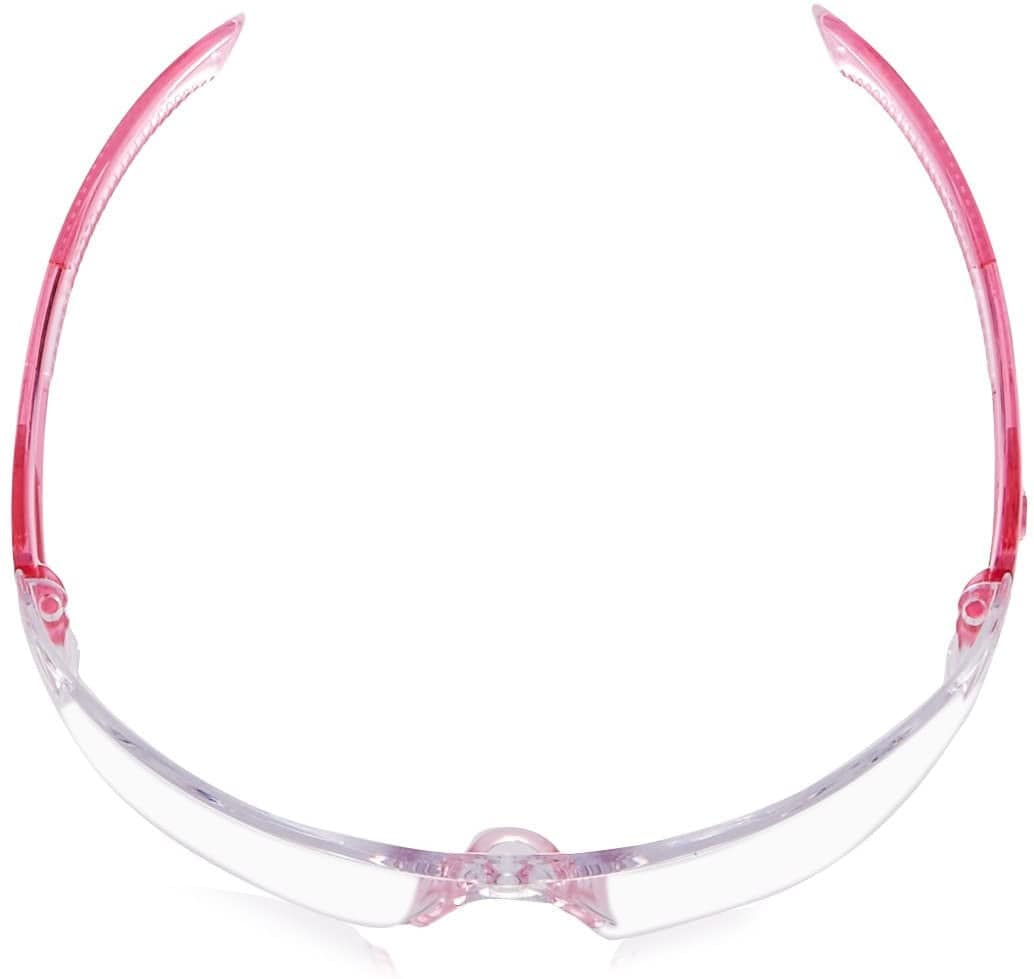 Radians Optima OP6710ID Safety Glasses with Pink Frame and Clear Lens Top View