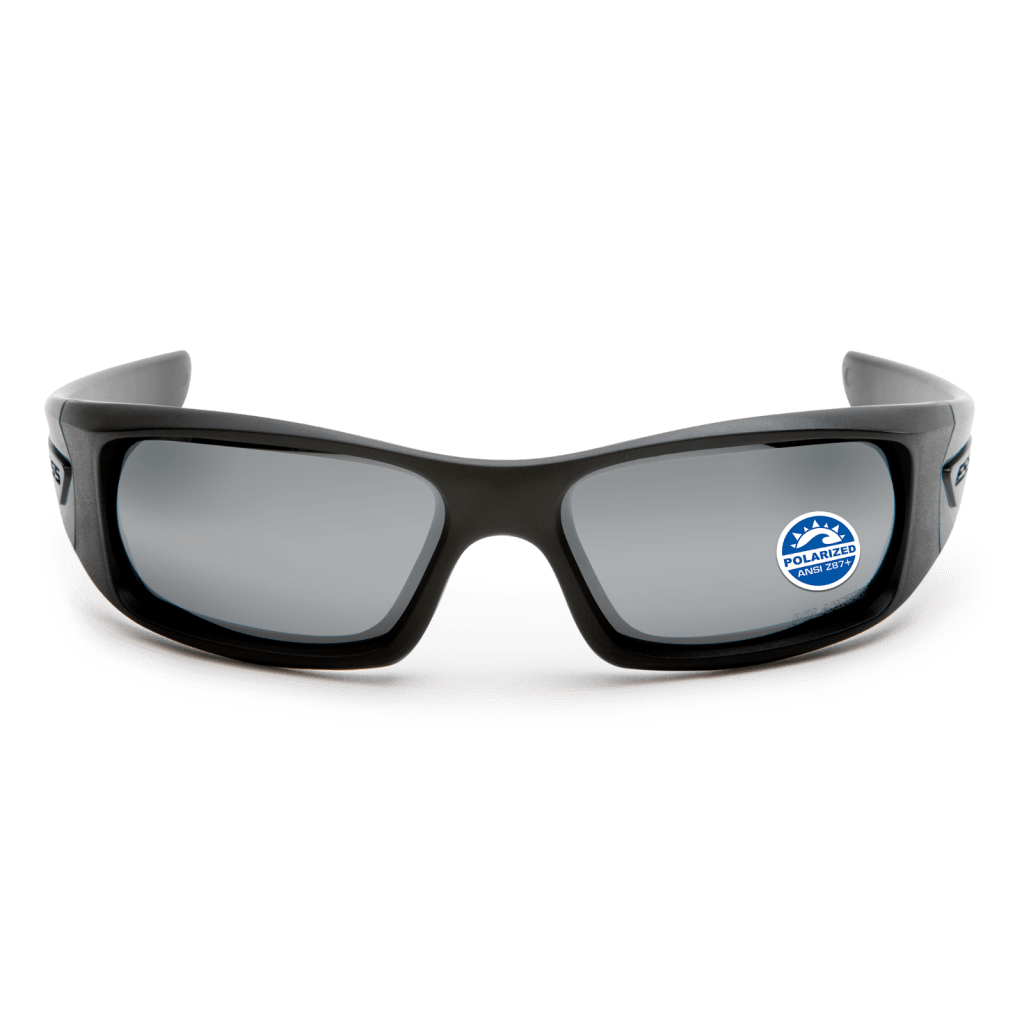 ESS 5B Sunglasses Black Frame Polarized Gray Mirror Lenses EE9006-03 Front