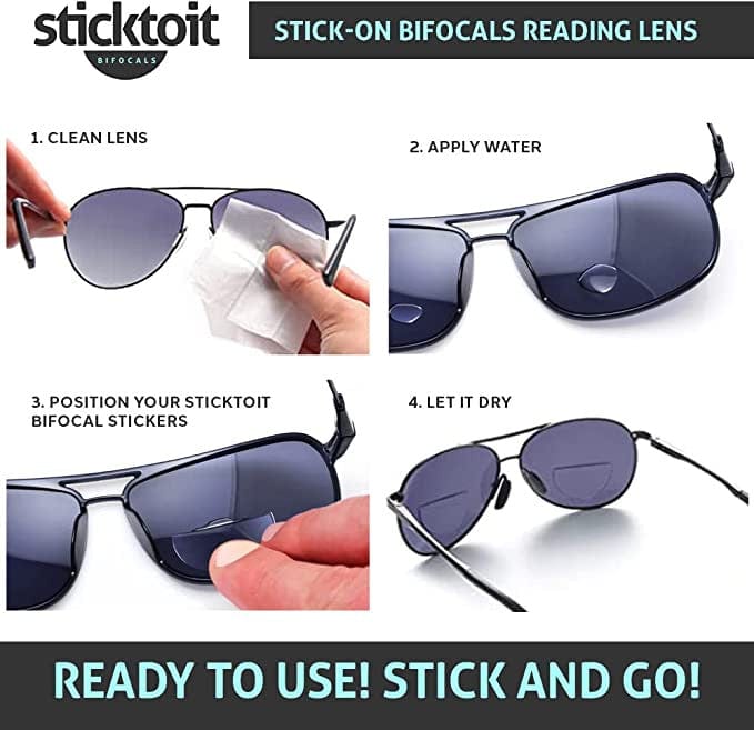 Sticktoit Stick-On Bifocal Lenses Instructions