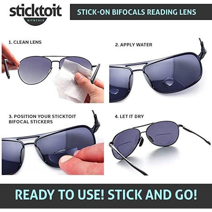 Sticktoit Stick-On Bifocal Lenses Instructions