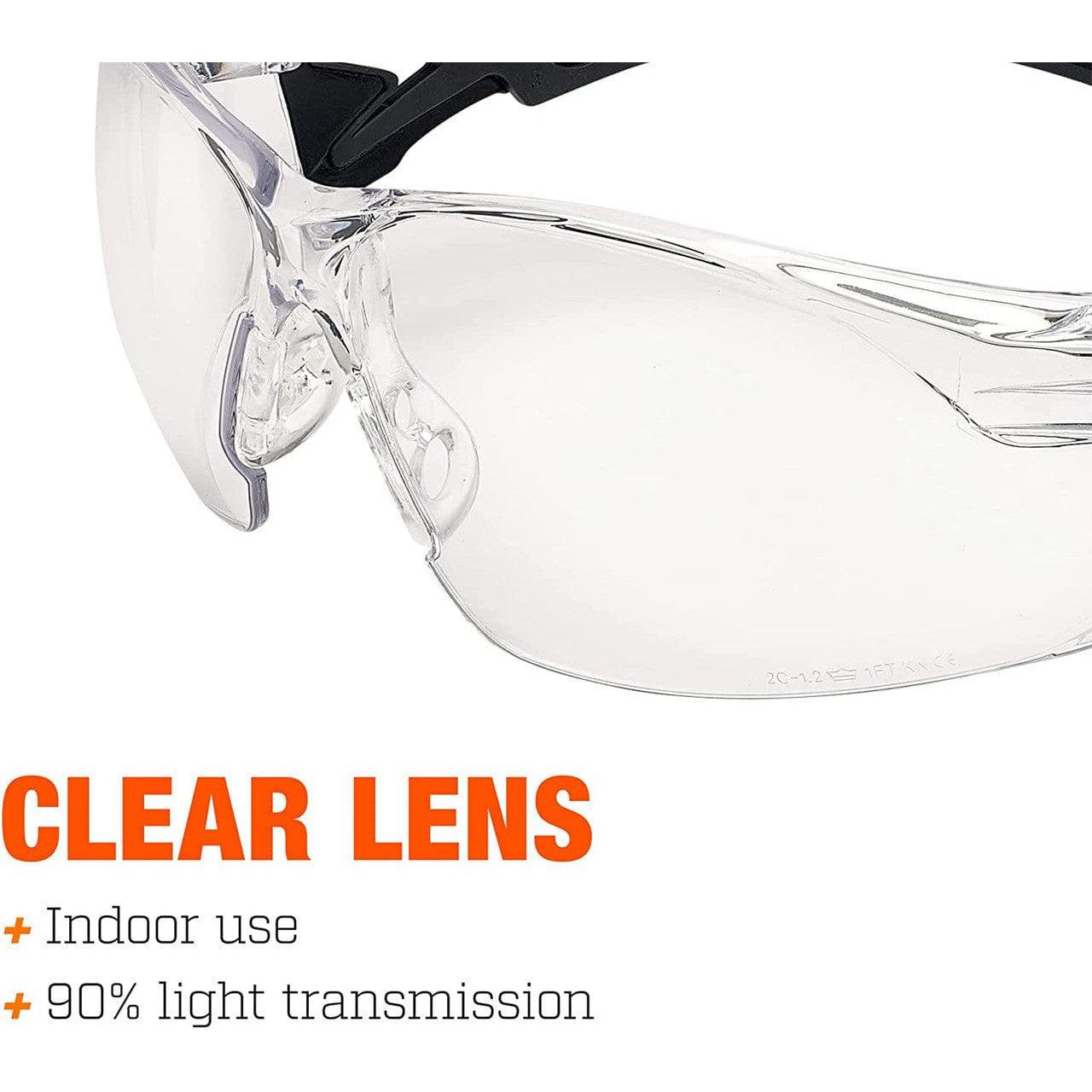 Bolle Rush Plus BSSI Ballistic Safety Glasses Clear Platinum Anti-Fog Lens Lens Tint Info