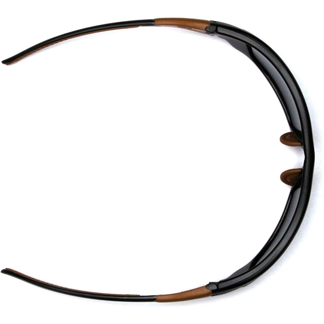 Carhartt Carbondale Safety Glasses with Black Frame and Clear Lens CHB210D Top