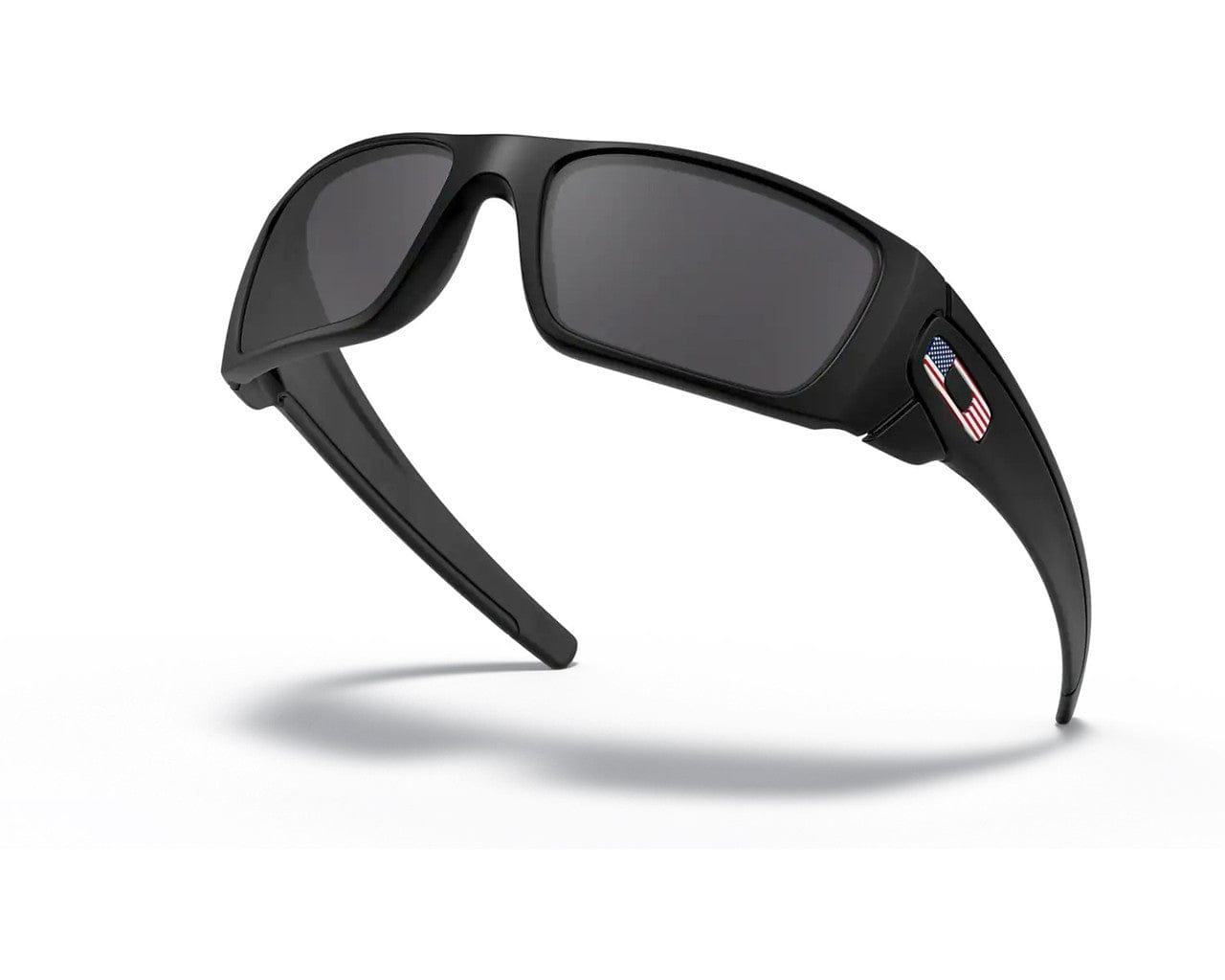 Oakley SI Fuel Cell with Matte Black Frame and US Flag Grey Lens OO9096-38 Profile View
