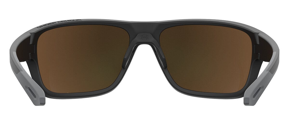 Under Armour Battle Sunglasses with Black Frame and Green Cobalt Lens UA0004S-0VK-W1 - Back View