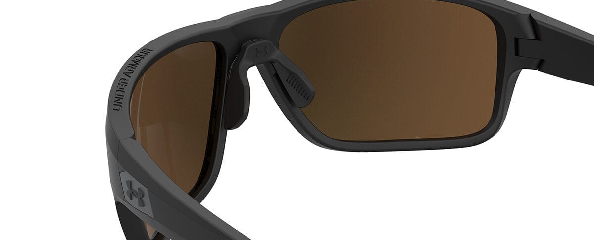 Under Armour Battle Sunglasses with Black Frame and Green Cobalt Lens UA0004S-0VK-W1 - Side View