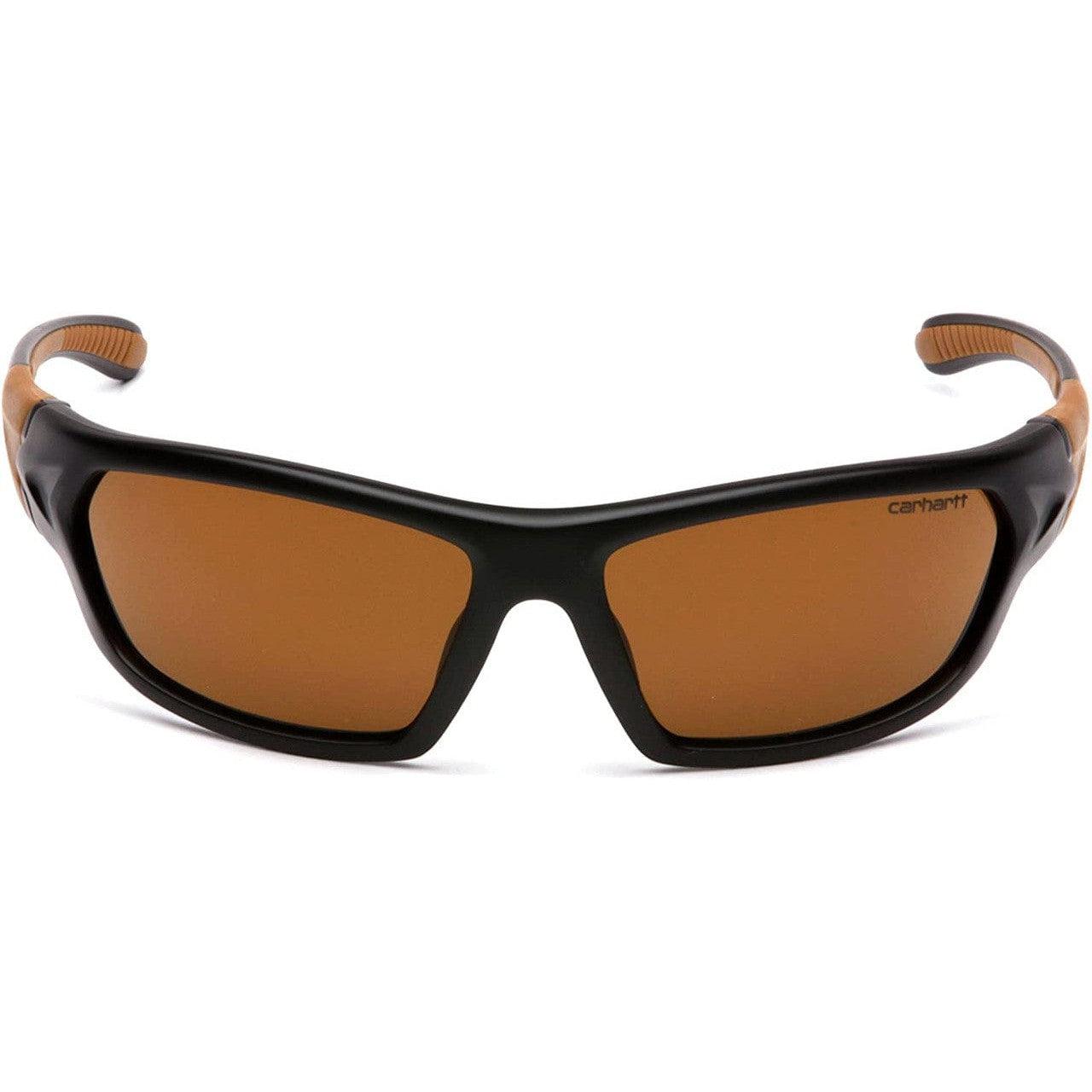 Carhartt Carbondale Safety Glasses with Black Frame and Sandstone Bronze Lens CHB218D Top