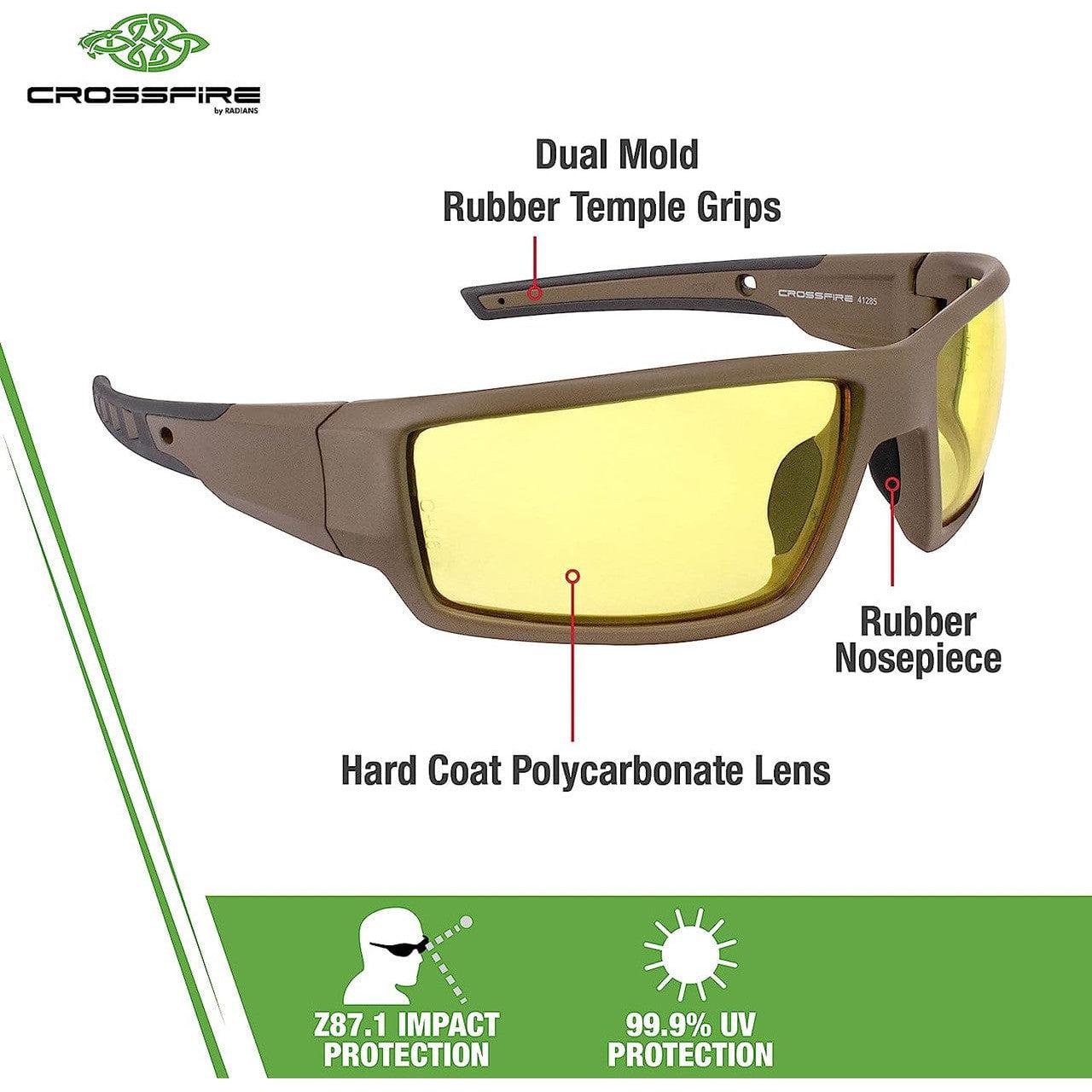 Crossfire Cumulus 41285 Safety Glasses Key Features