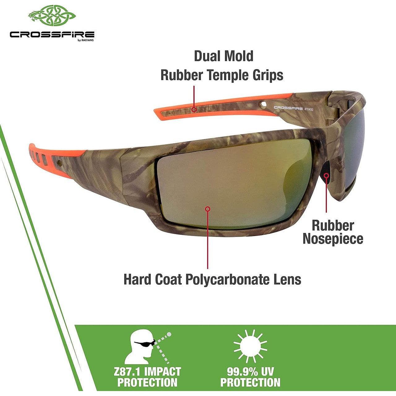 Crossfire Cumulus 411432 Safety Glasses Key Features