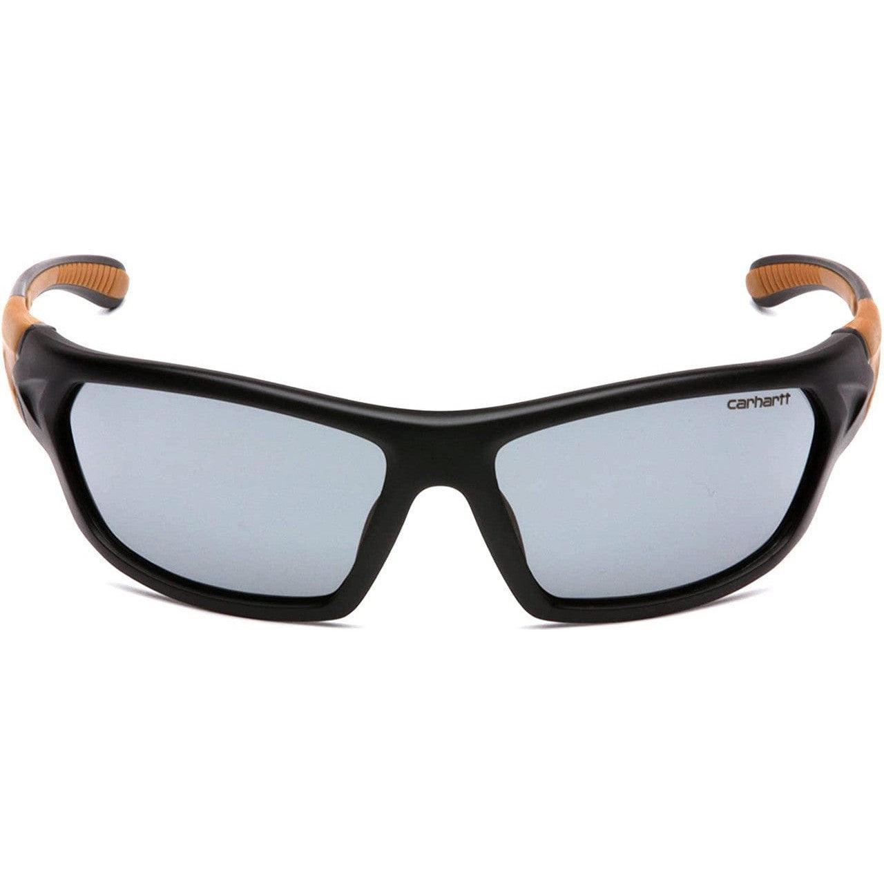 Carhartt Carbondale Safety Glasses with Black Frame and Gray Lens CHB220D Front