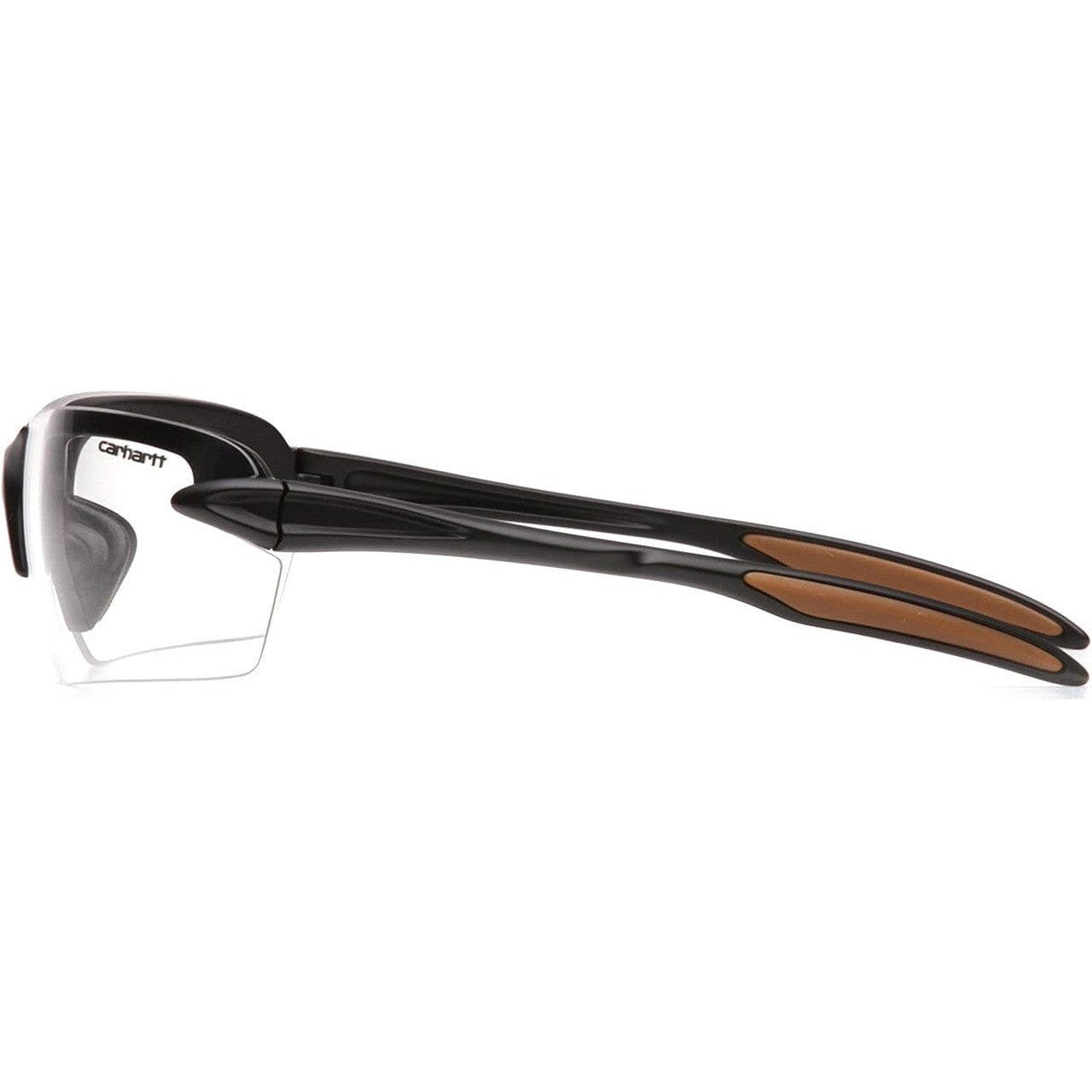 Carhartt Spokane Safety Glasses with Black Frame and Clear Lens CHB310D Side