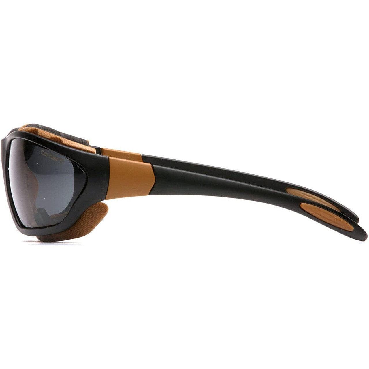 Carhartt Carthage Safety Glasses/Goggles Black Frame Gray Anti-Fog Lens CHB420DTP Side