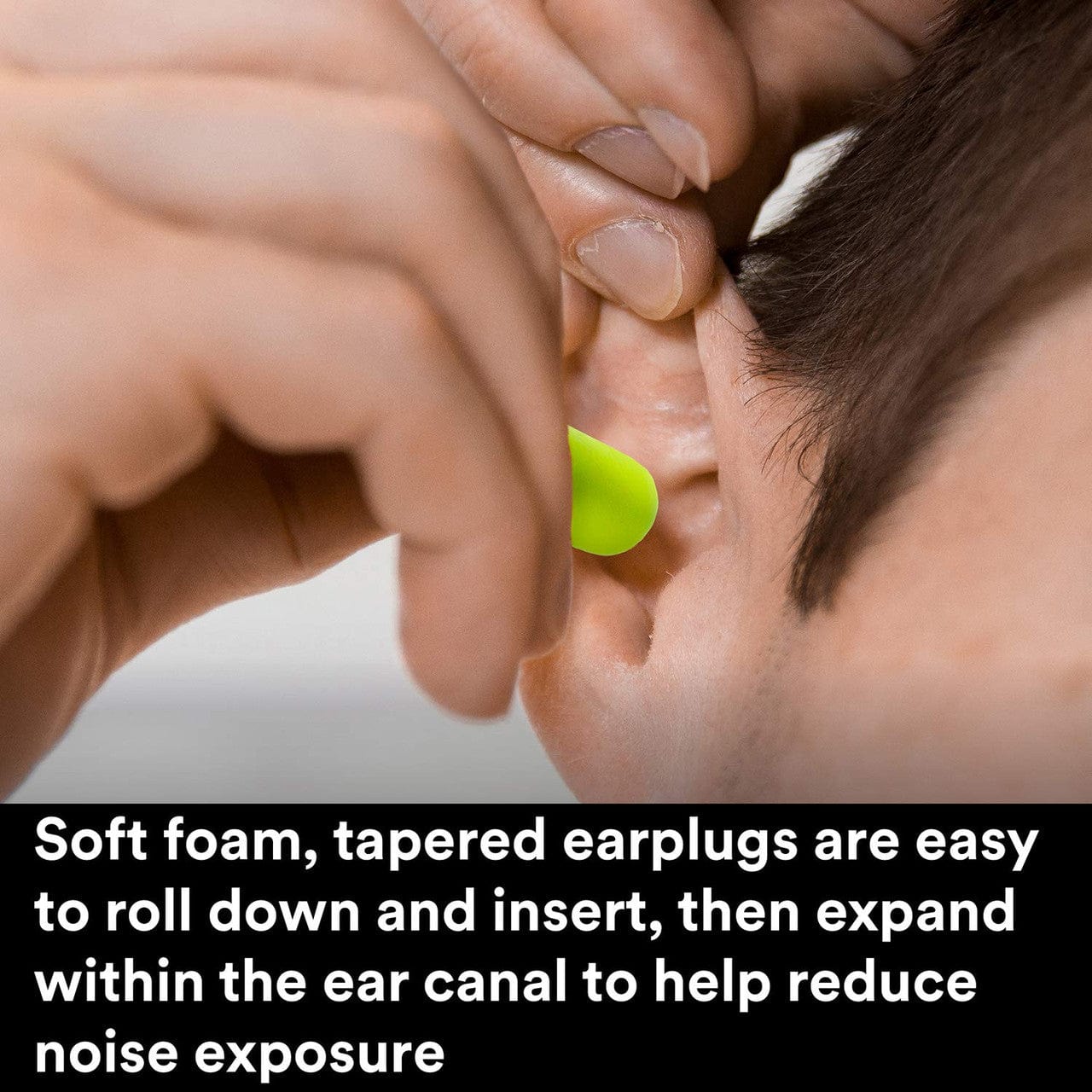 3M E-A-RSoft Yellow Neons 312-1250 Uncorded Earplugs NRR-33 Installation