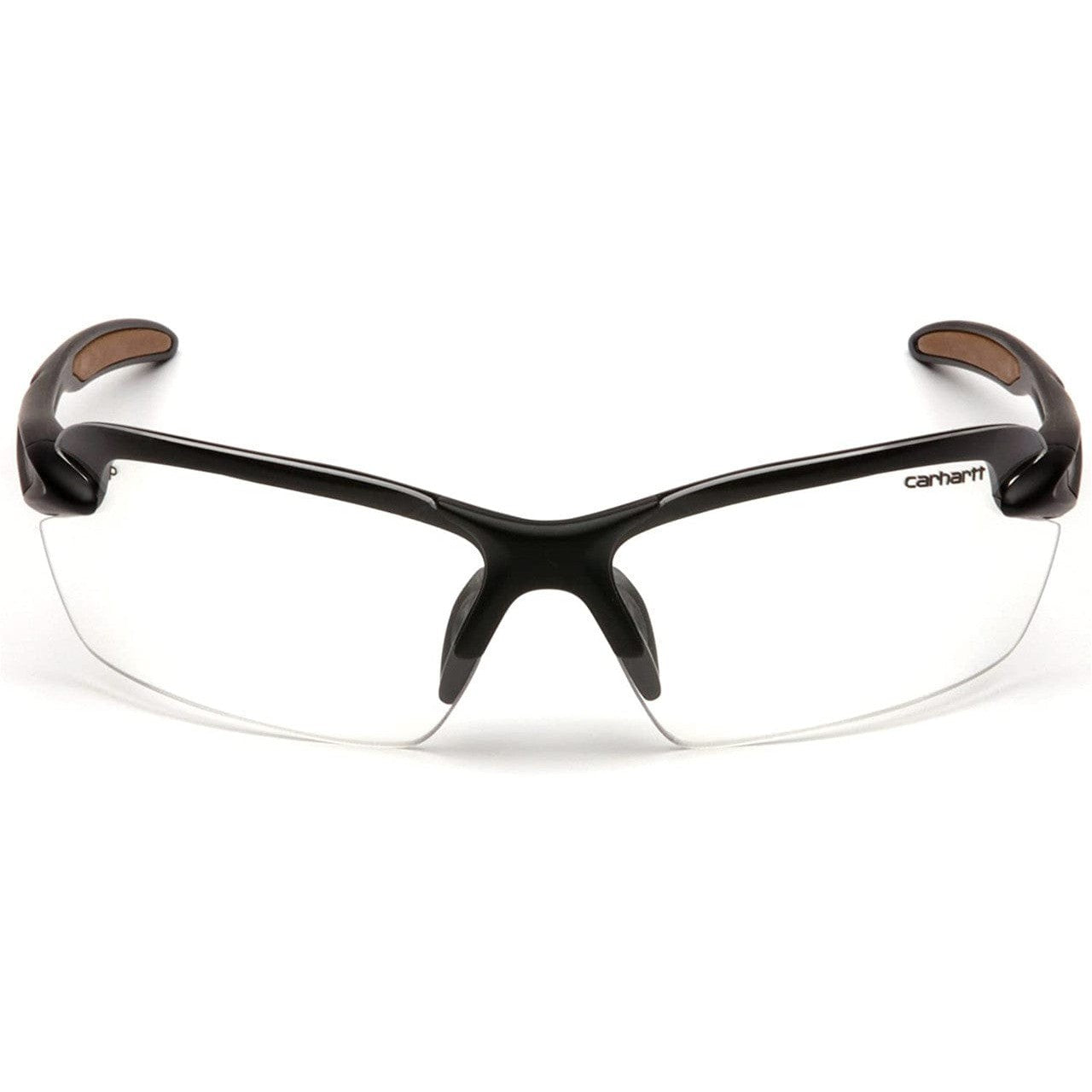 Carhartt Spokane Safety Glasses with Black Frame and Clear Lens CHB310D Front