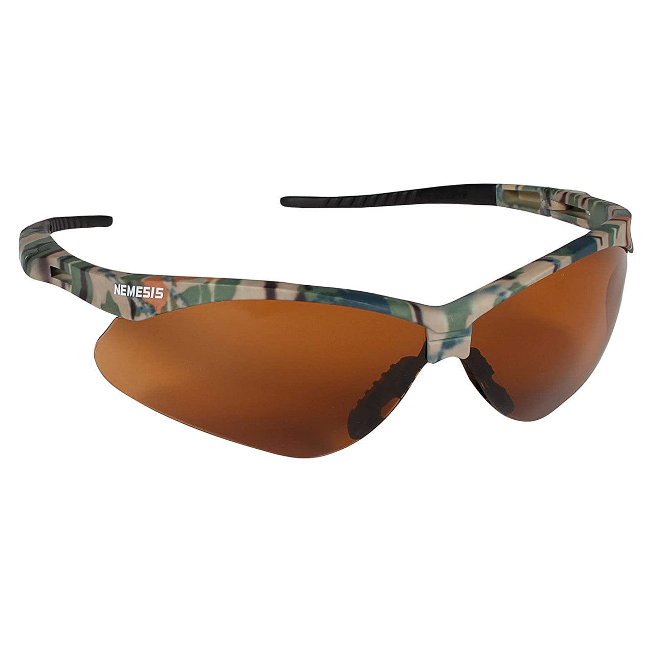 KleenGuard Nemesis Safety Glasses with Camo Frame and Bronze Lens 19644 Side View