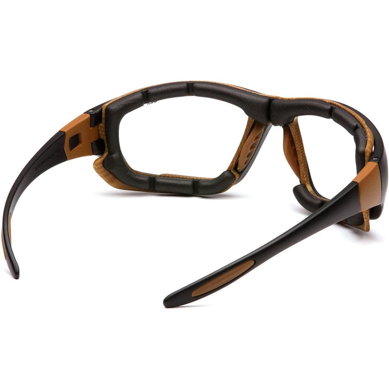 Carhartt Carthage Safety Glasses/Goggles Black Frame Clear Anti-Fog Lens CHB410DTP Inside