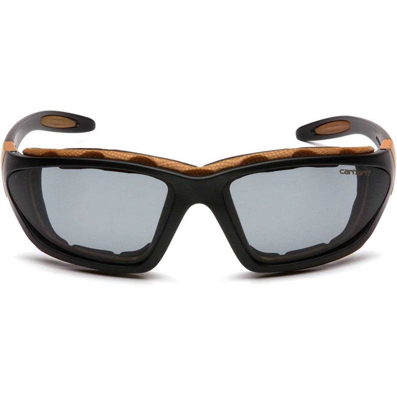 Carhartt Carthage Safety Glasses/Goggles Black Frame Gray Anti-Fog Lens CHB420DTP Front
