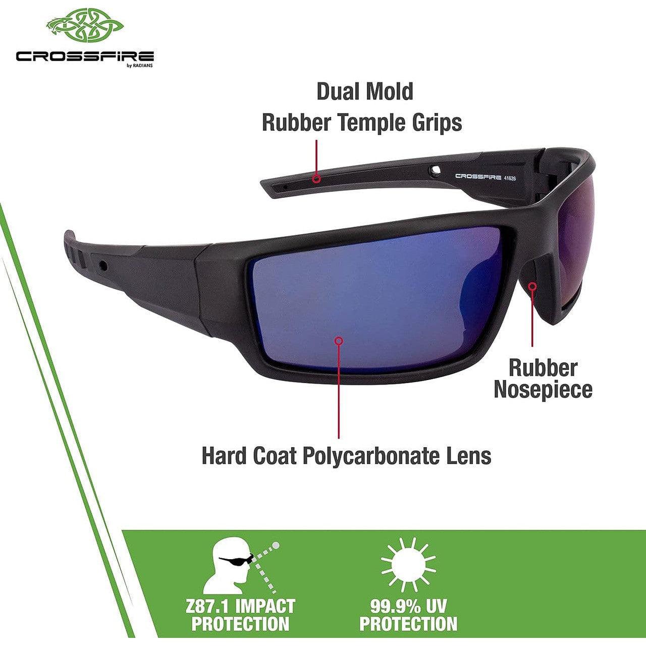 Crossfire Cumulus 41626 Safety Glasses Key Features