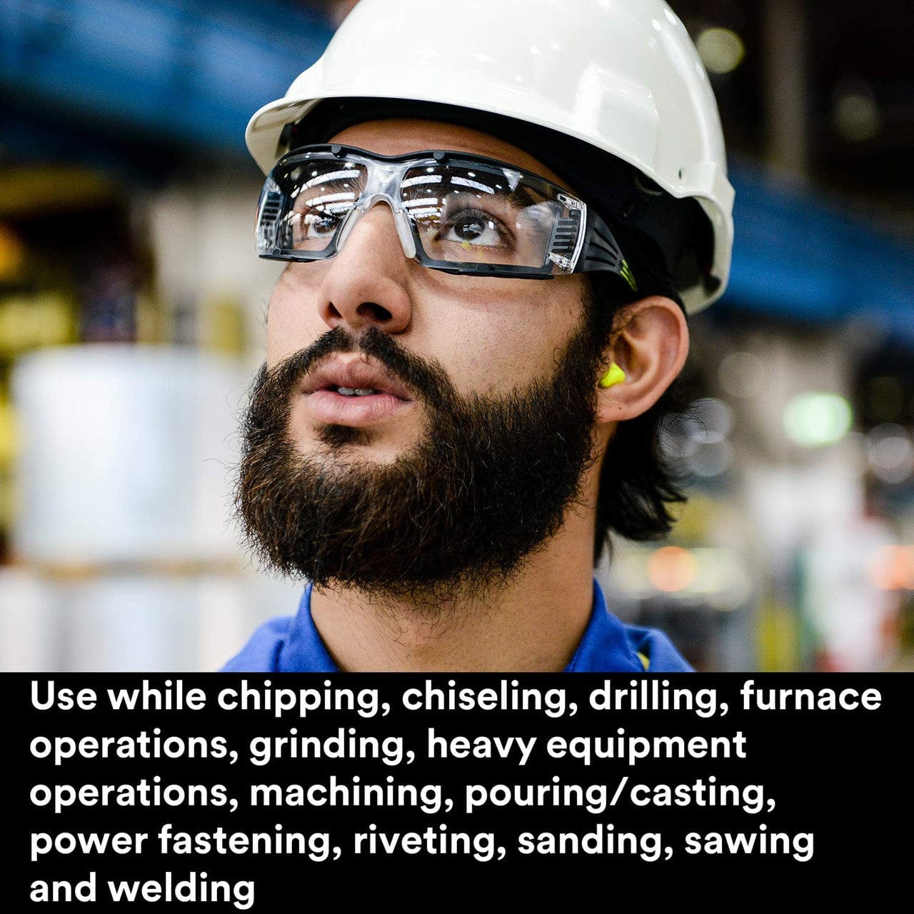 3M E-A-RSoft Yellow Neons 312-1250 Uncorded Earplugs NRR-33 Uses