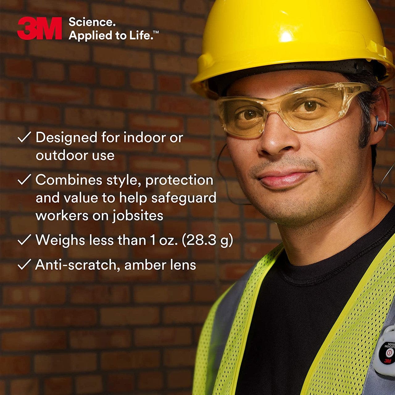 3M Virtua AP Safety Glasses with Amber Lens 11817 Specs
