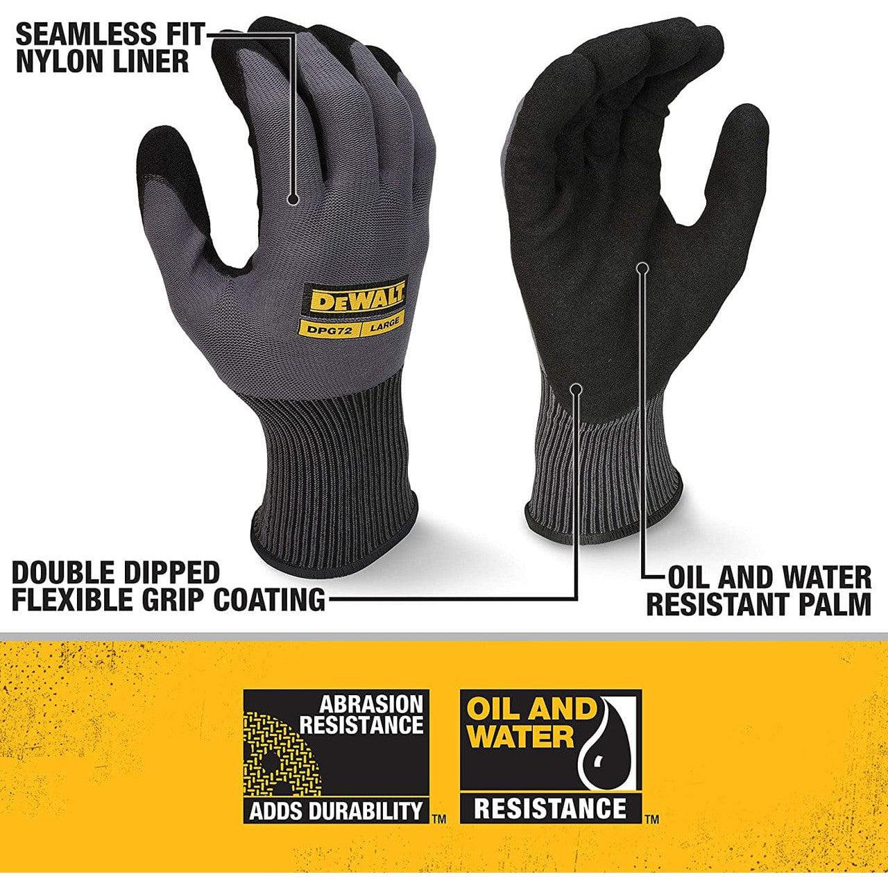 DeWalt DPG72 Flexible Durable Grip Work Gloves Key Features
