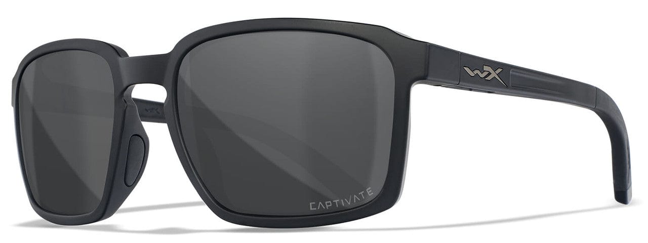 Wiley X Alfa Safety Sunglasses with Black Frame and Captivate Polarized Grey Lens AC6ALF18