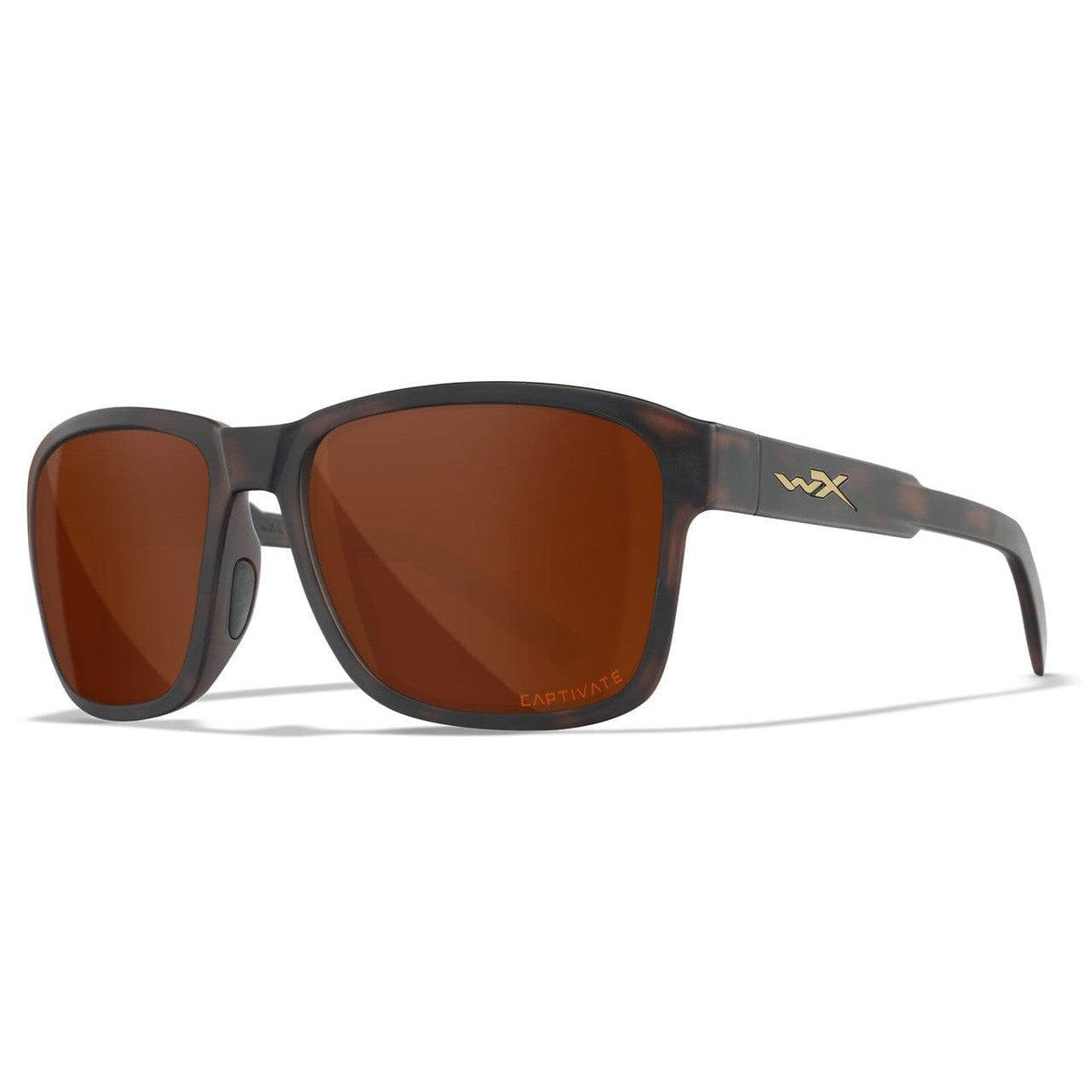 Wiley X Trek Safety Sunglasses with Brown Frame and Captivate Polarized Copper Lens AC6TRK06