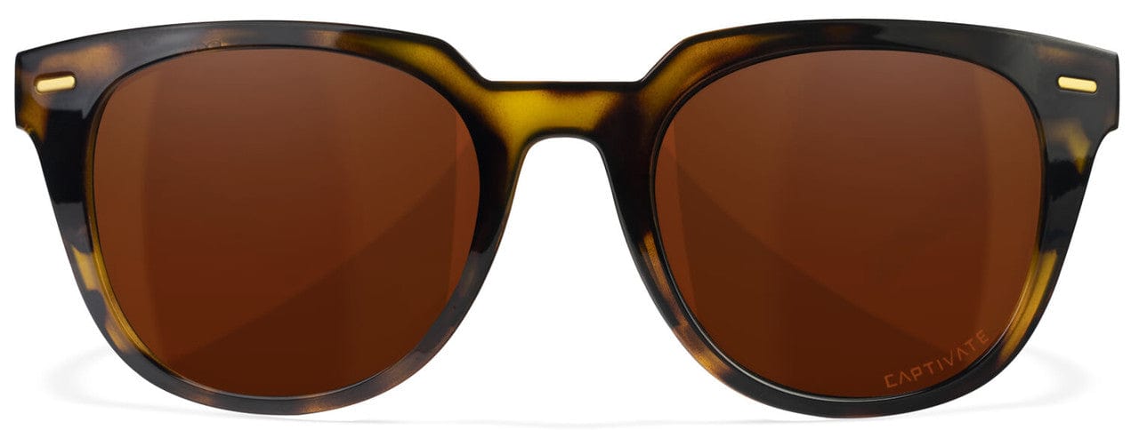 Wiley X Ultra Safety Sunglasses with Demi Frame and Captivate Polarized Copper Lens AC6ULT06 - Front View