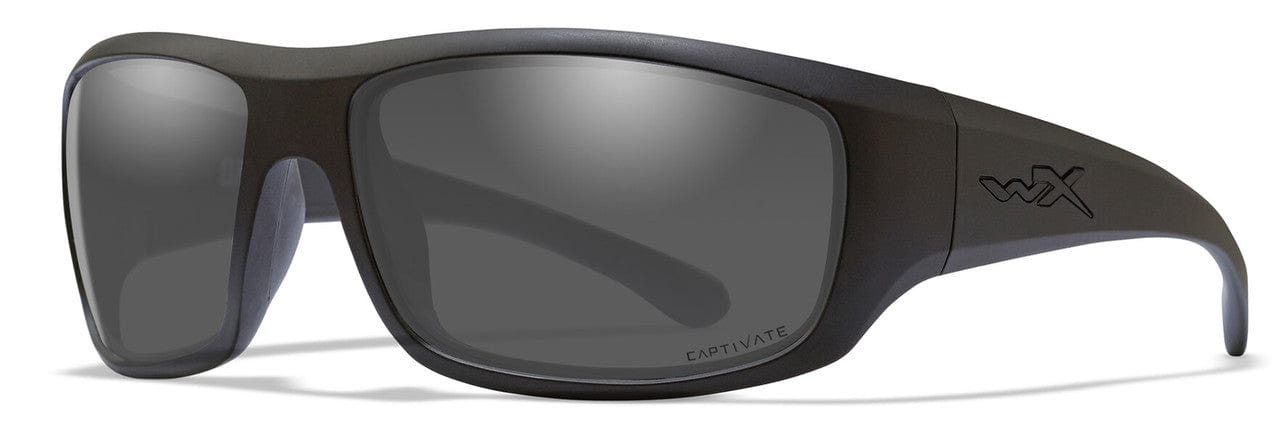 Wiley X Omega Safety Sunglasses Matte Black Frame Captivate Polarized Grey Lens ACOME08