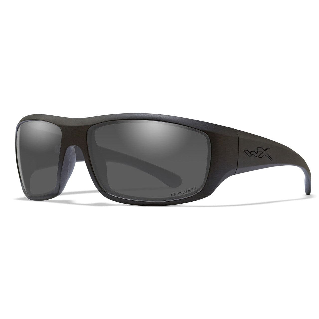 Wiley X Omega Safety Sunglasses Matte Black Frame Captivate Polarized Grey Lens ACOME08