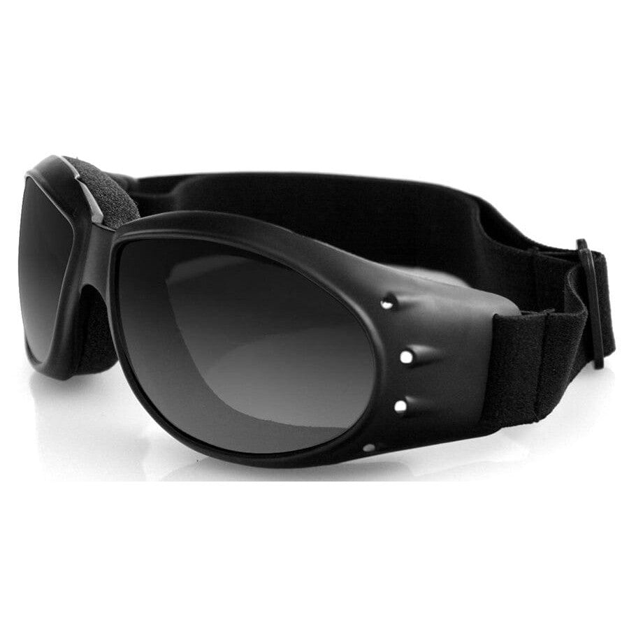 Bobster Cruiser Motorcycle Goggles with Black Frame and Anti-Fog Reflective Lens