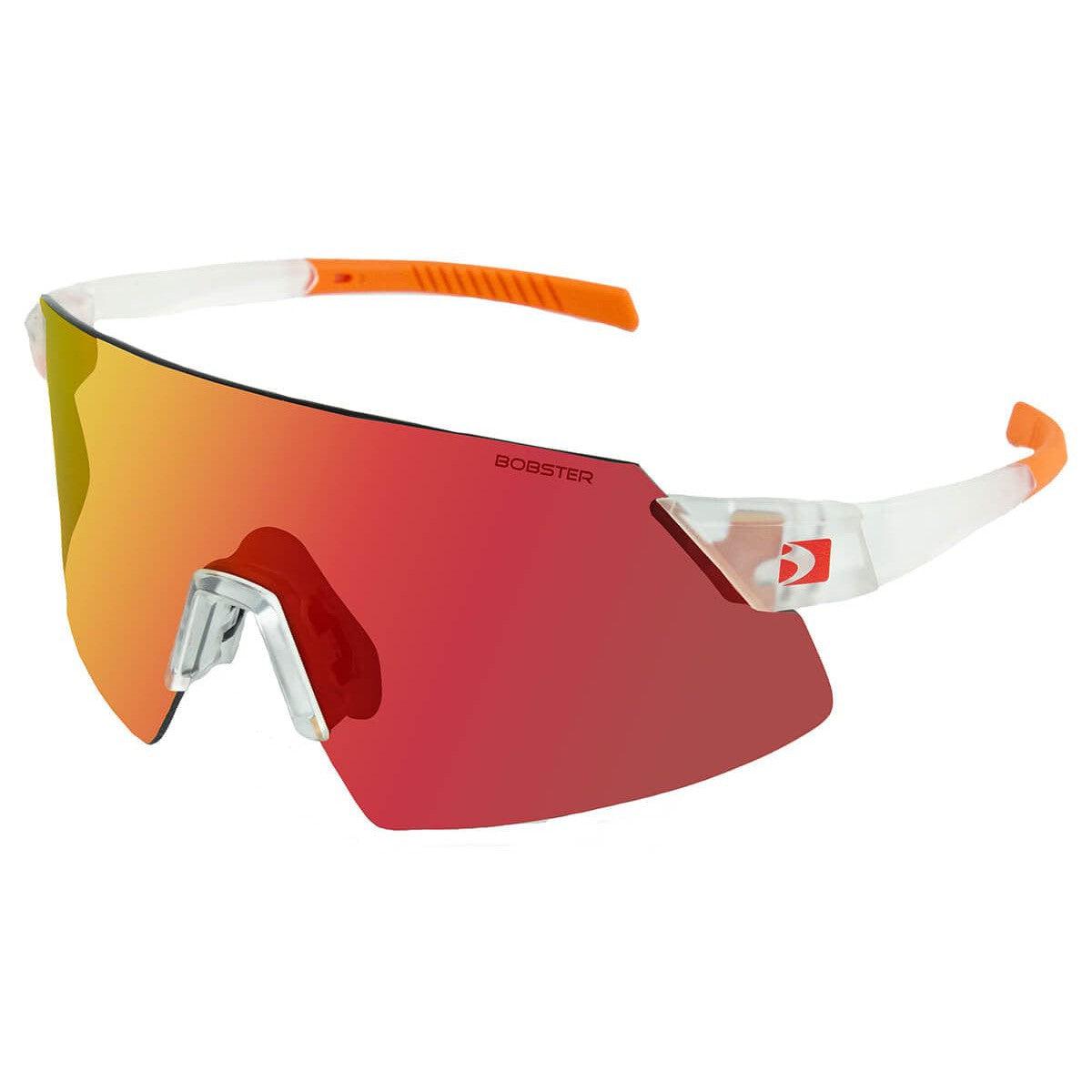 Bobster Cadence Cycling Sunglasses with Clear/Orange Frame and Smoke Black Red Revo, Clear, & Yellow Lenses BCAD01