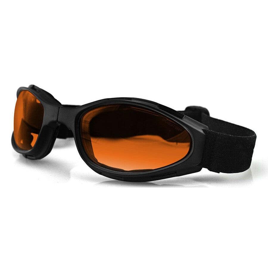 Bobster Crossfire Folding Goggle with Black Frame and Amber Lens