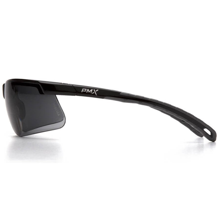 Pyramex Ever-Lite Reader Safety Glasses with Black Frame and Gray H2MAX Anti-Fog Lens - Side View