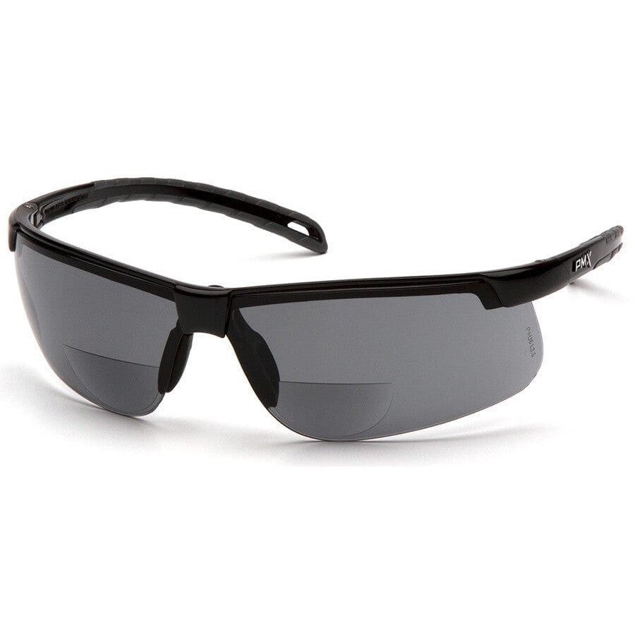 Pyramex Ever-Lite Reader Safety Glasses with Black Frame and Gray H2MAX Anti-Fog Lens