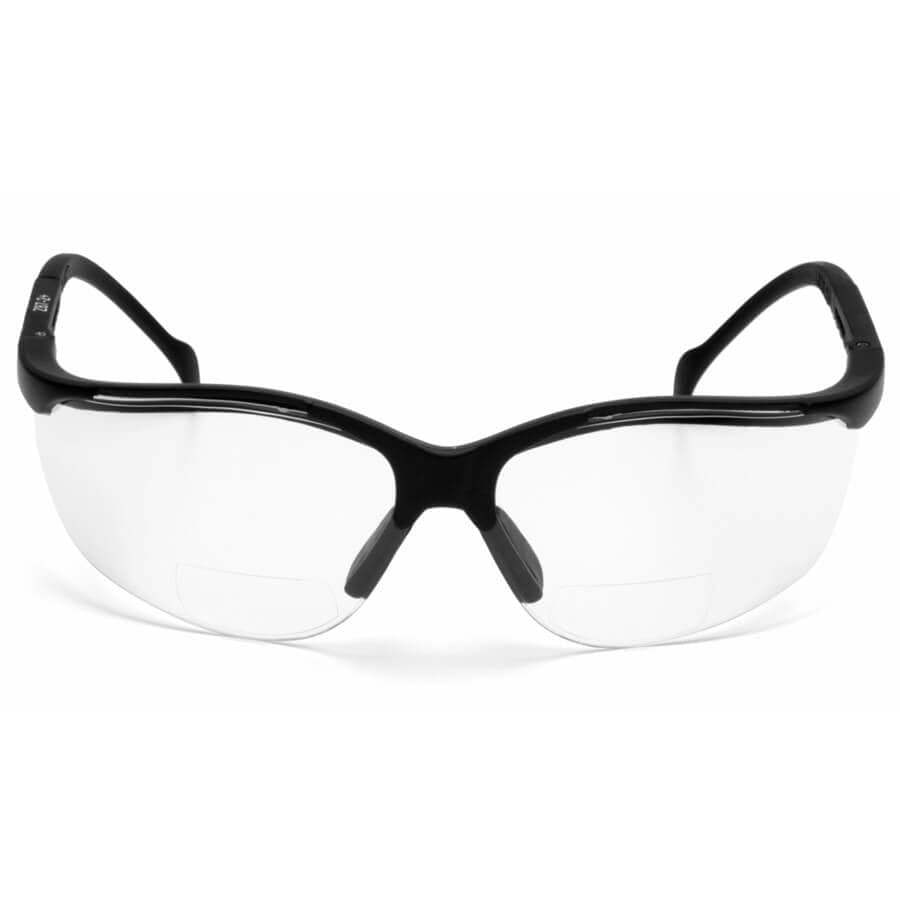 Pyramex V2 Reader Bifocal Safety Glasses with Clear Lens - Front