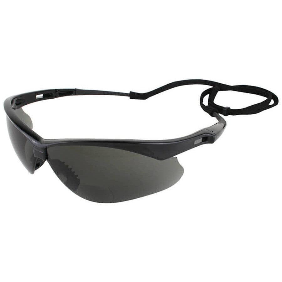 2 Pair Hercules 2.5 Bifocal Safety Glasses – Foam Padded, Anti-Fog (1 Clear, 1 Smoke)