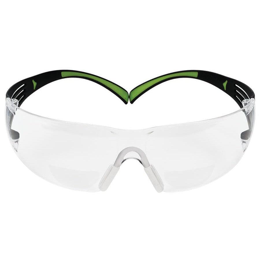 3M SecureFit Bifocal Safety Glasses with Black/Lime Temples and Clear Anti-Fog Lens--Safety Glasses USA-2