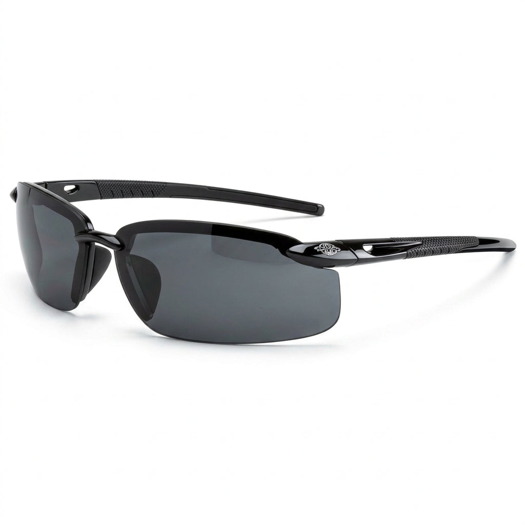 Crossfire ES5 Bifocal Safety Glasses with Crystal Black Frame and Polarized Smoke Lens