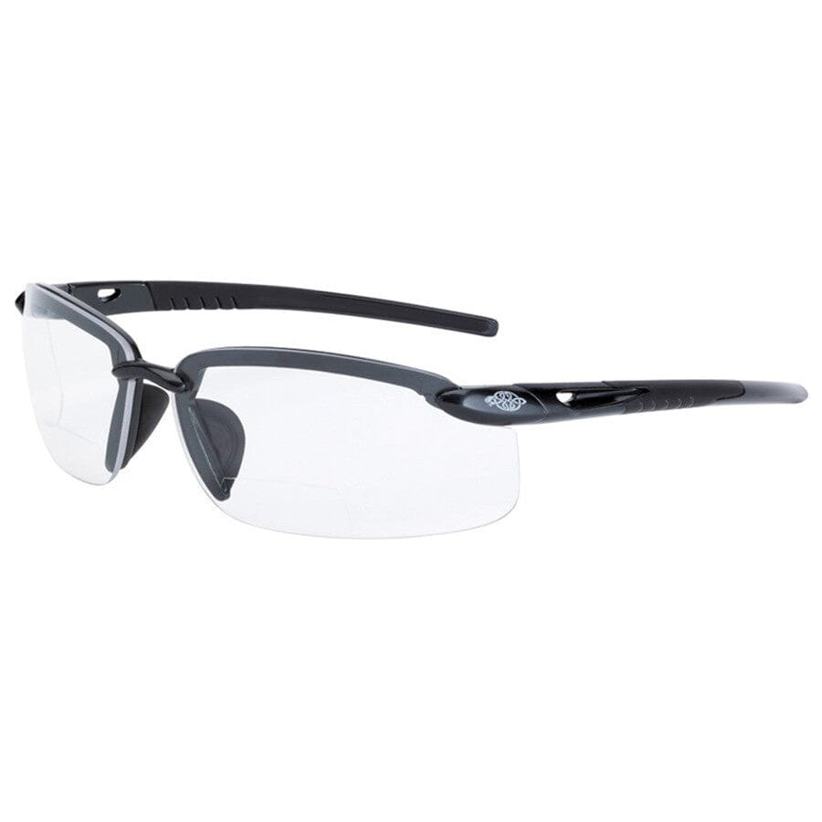 Crossfire ES5 Bifocal Safety Glasses with Pearl Gray Frame and Clear Lens
