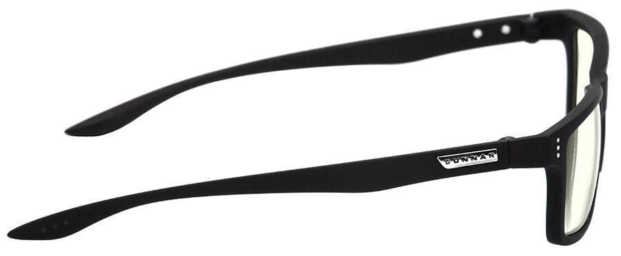 Gunnar Vertex Computer Reading Glasses with Onyx Frame and Clear Lens - Side