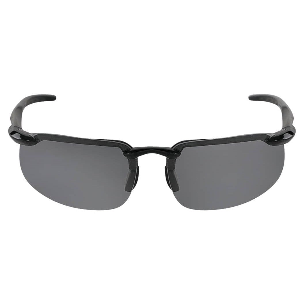 Bullhead Swordfish Safety Glasses with Matte Black Frame and Polarized/Photochromic Smoke Lens BH1061213 - Front View