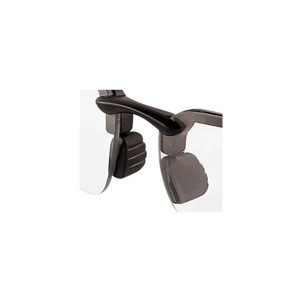 Bullhead Swordfish Safety Glasses with Matte Black Frame and Polarized/Photochromic Smoke Lens BH1061213 - Closeup of Nosepiece