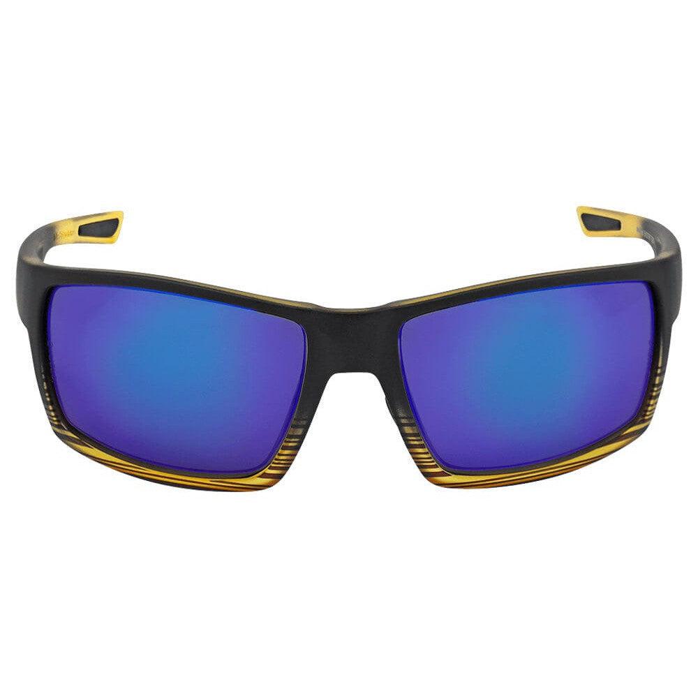 Bullhead Sawfish Safety Glasses with Tortoise Frame and Polarized Blue Mirror Anti-Fog Lens BH2679PFT - Front View