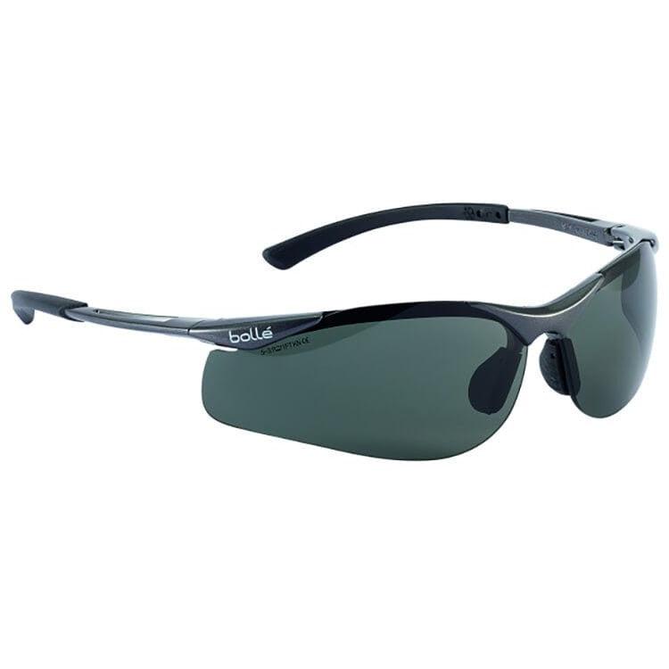 Bolle Contour Safety Glasses with Gunmetal Frame and Polarized Smoke Lens