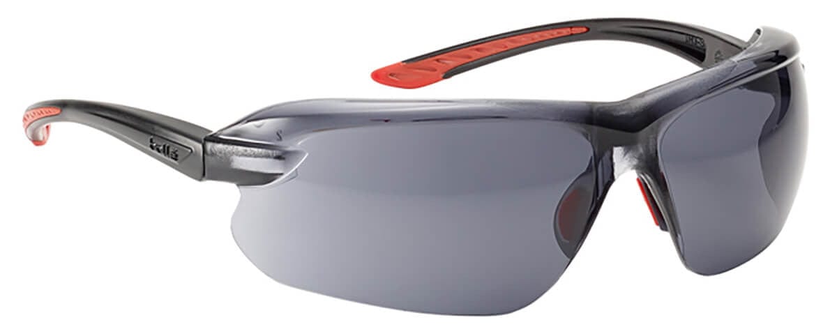 Bolle IRI-s Safety Glasses with Black Temples and Smoke Anti-Fog Lens