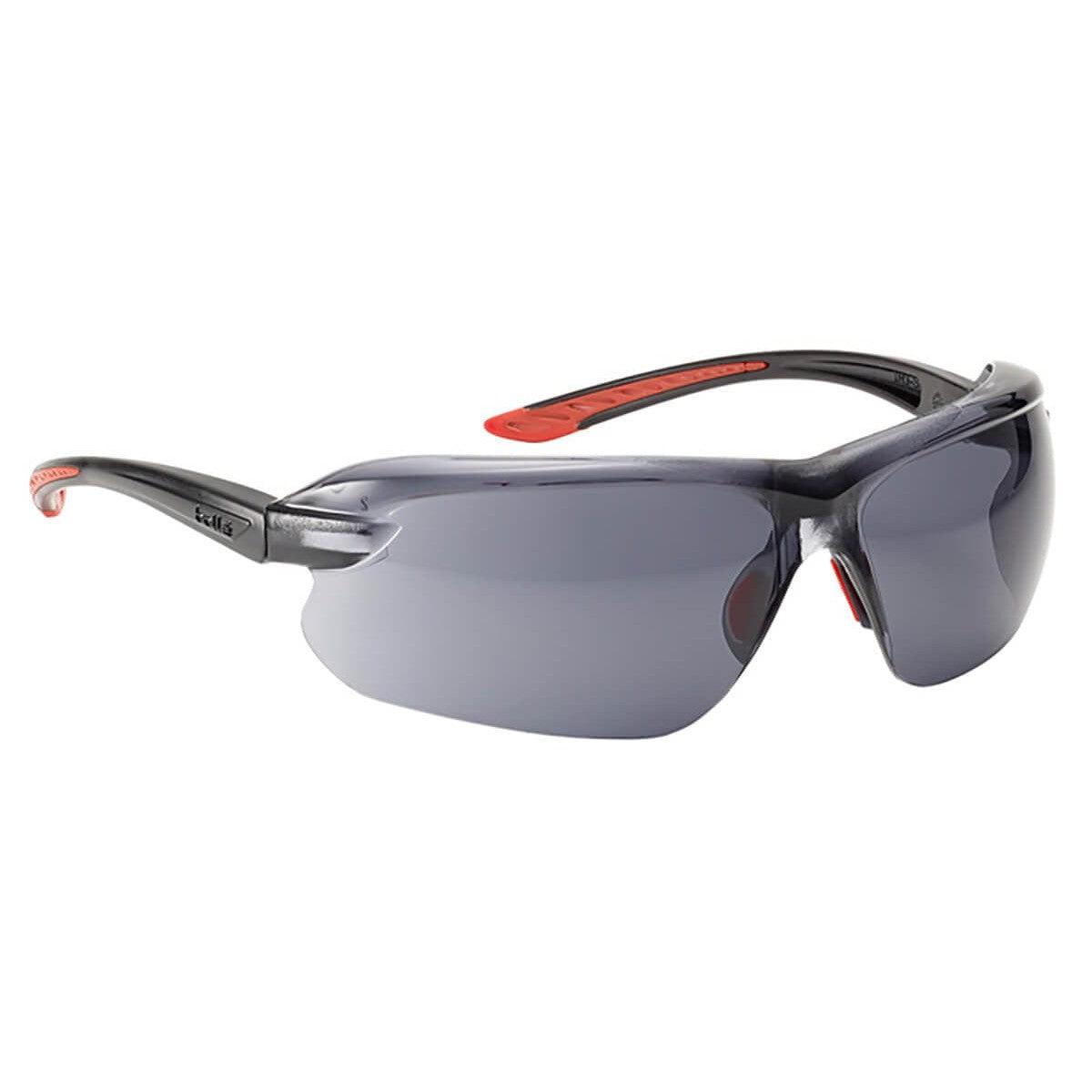 Bolle IRI-s Safety Glasses with Black Temples and Smoke Anti-Fog Lens