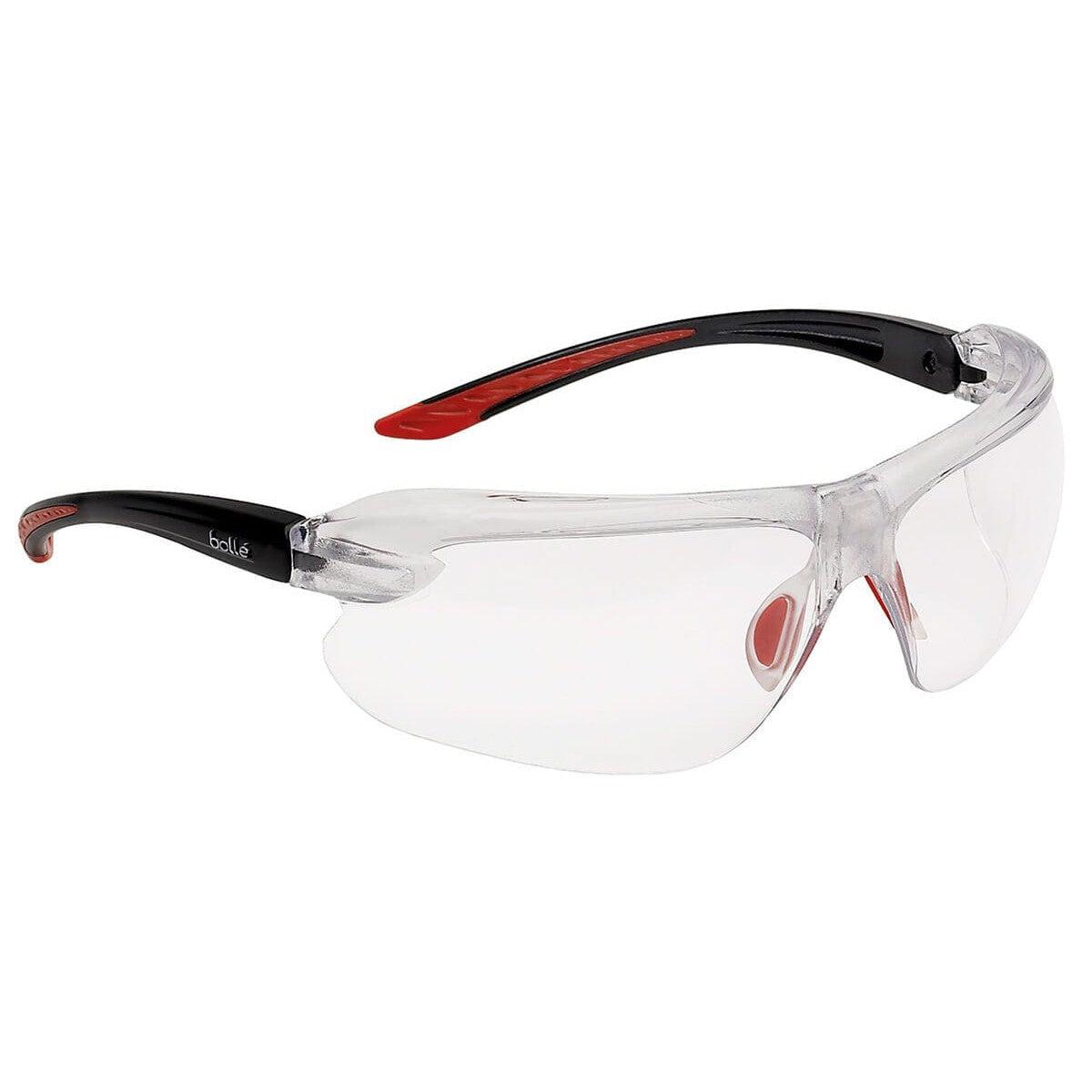 Bolle IRI-s Safety Glasses with Black Temples and Clear Anti-Fog Lens